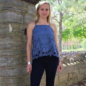 She + Sky Lace Tank Top